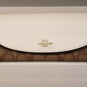 Coach Signature PVC Slim Envelope Wallet